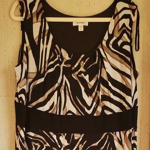 Dress barn sz 20W, stretchy Leopard print w/flared calf length skirt